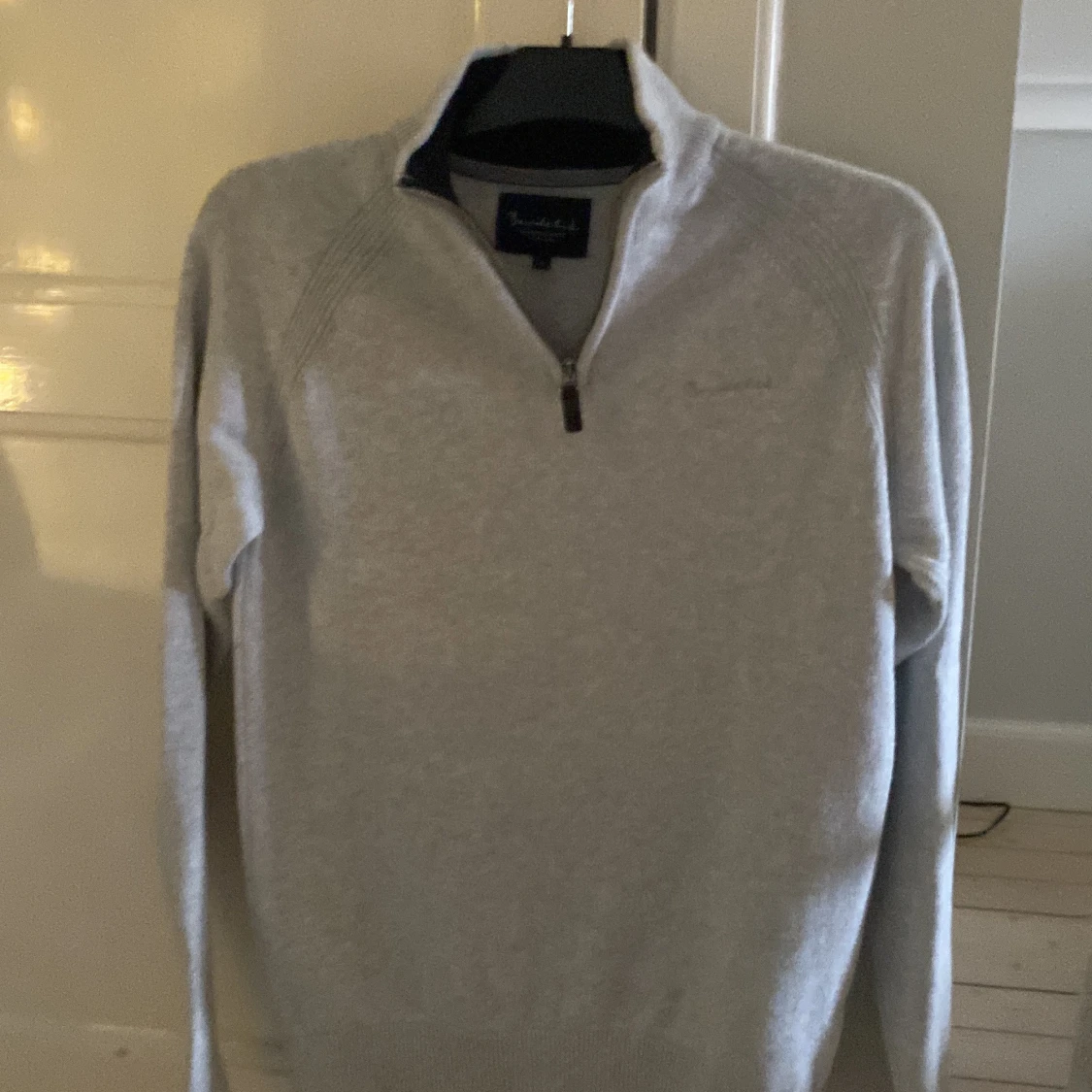 Grå stickad halvzip från Bondelid - 1