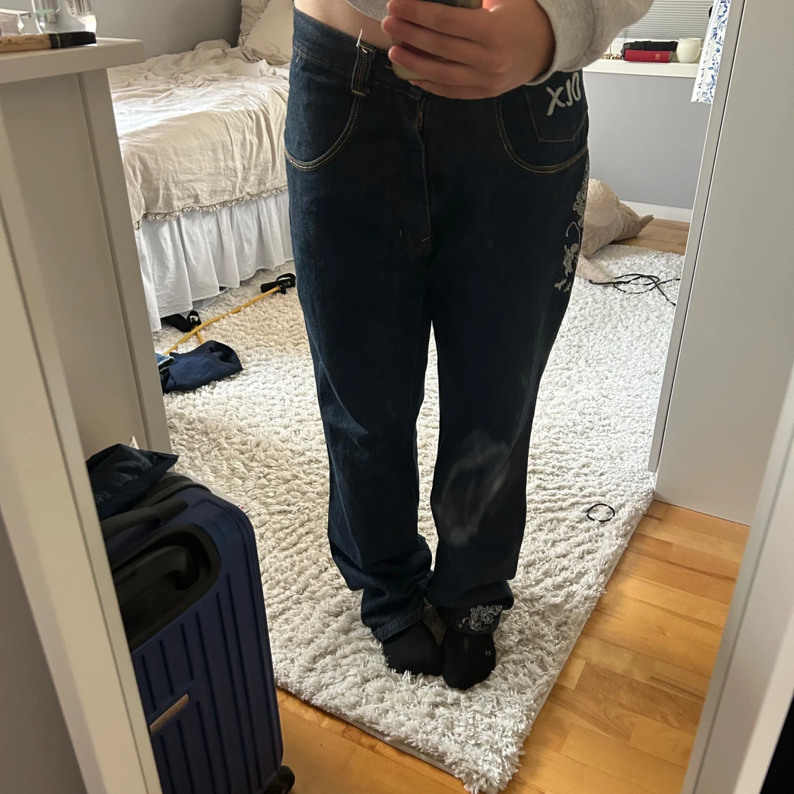 Jeans med tryck  - 90