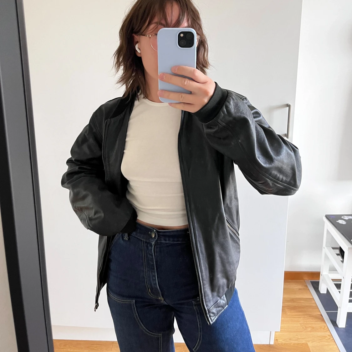 Skinnjacka / Läderjacka Äkta