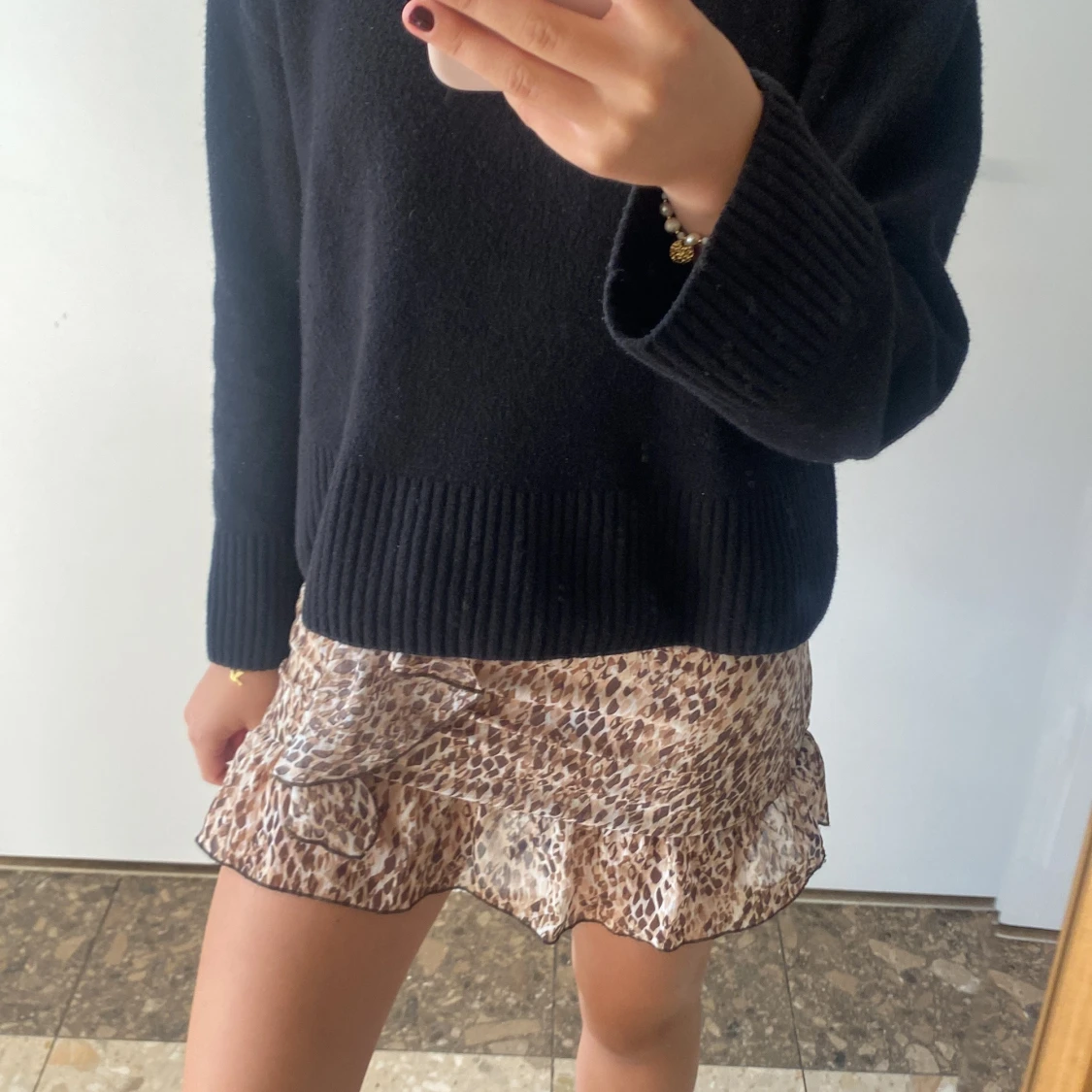 Mönstrad volang kjol