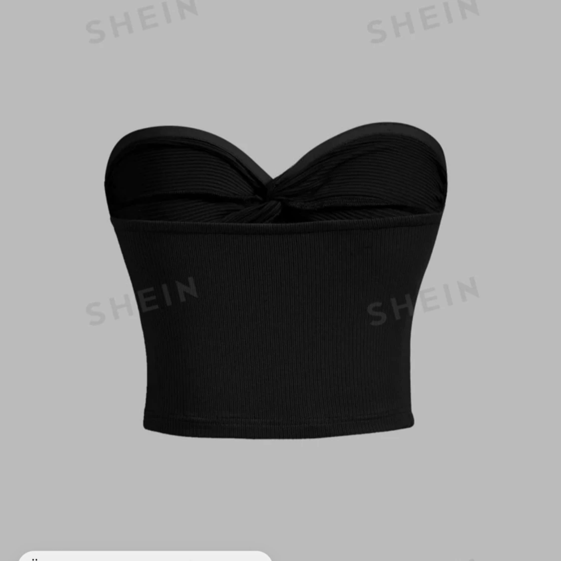 Svart axelbandslös topp från SHEIN - 90