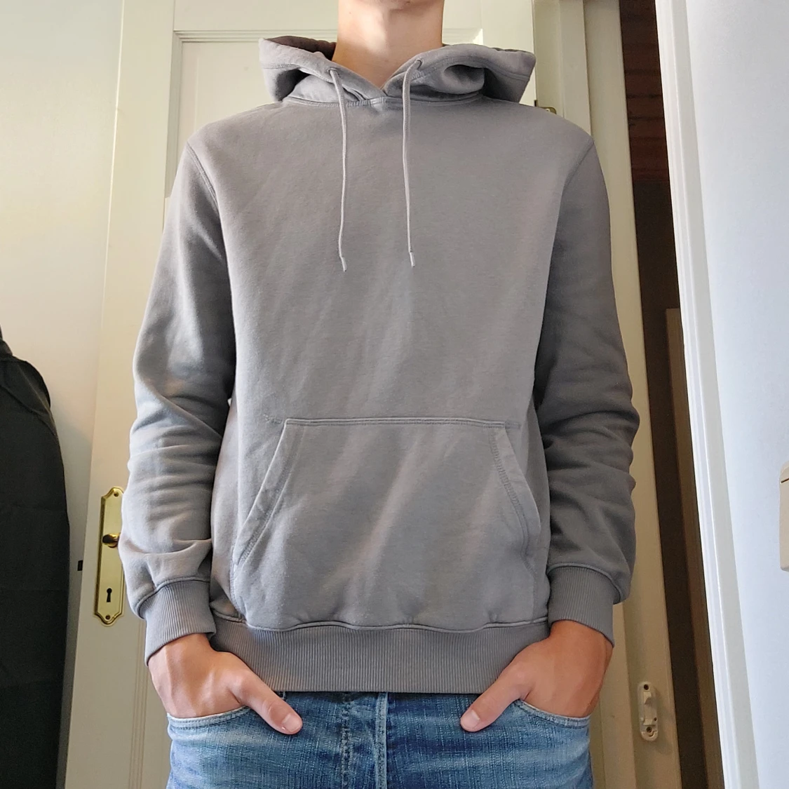 Grå Luvtröja Herr  - 90