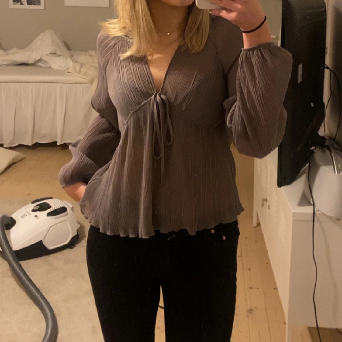 Plisserad blus från Zara - 2