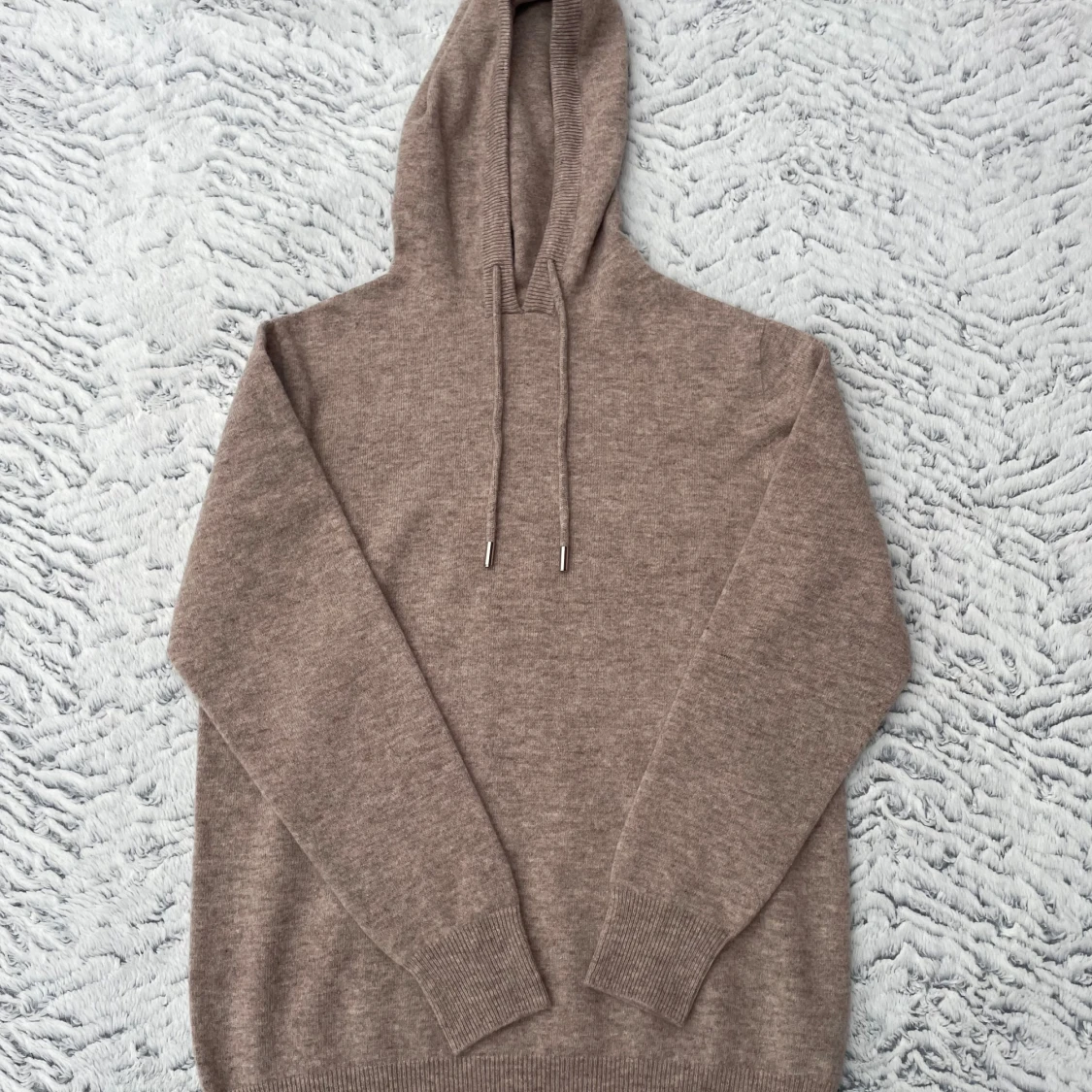 Beige Merino/Kashmir hoodie - 1