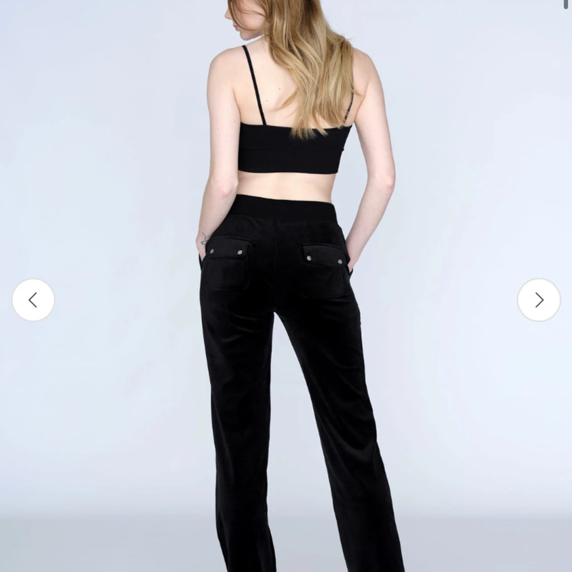 Svarta byxor med snörning - 1