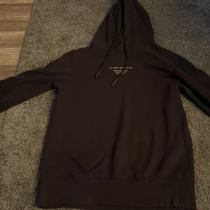 Svart hoodie från Lager 157 - Säljer en svart hoodie från Lager 157 med texten 'Fly Above The Black Sky' på bröstet. Den har en klassisk design med dragsko i huvan och är perfekt för en avslappnad stil. Passar bra till både vardag och chill.