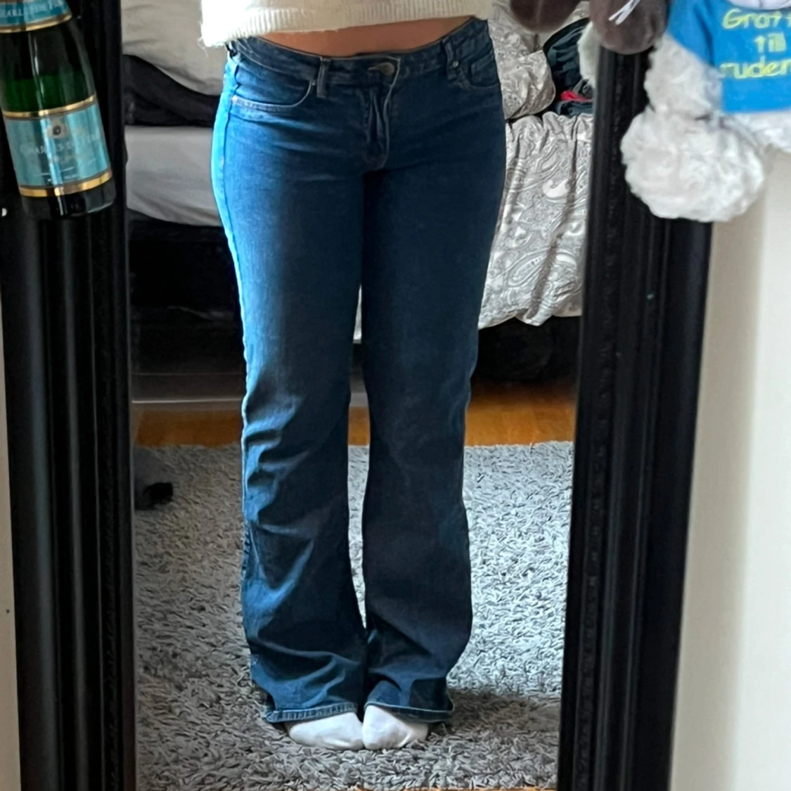 lågmidjade jeans  - 91