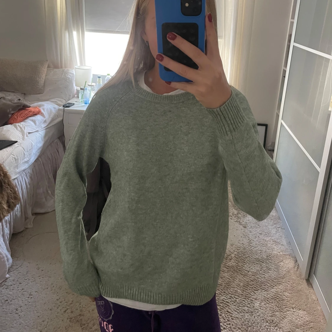 Grön stickad tröja 