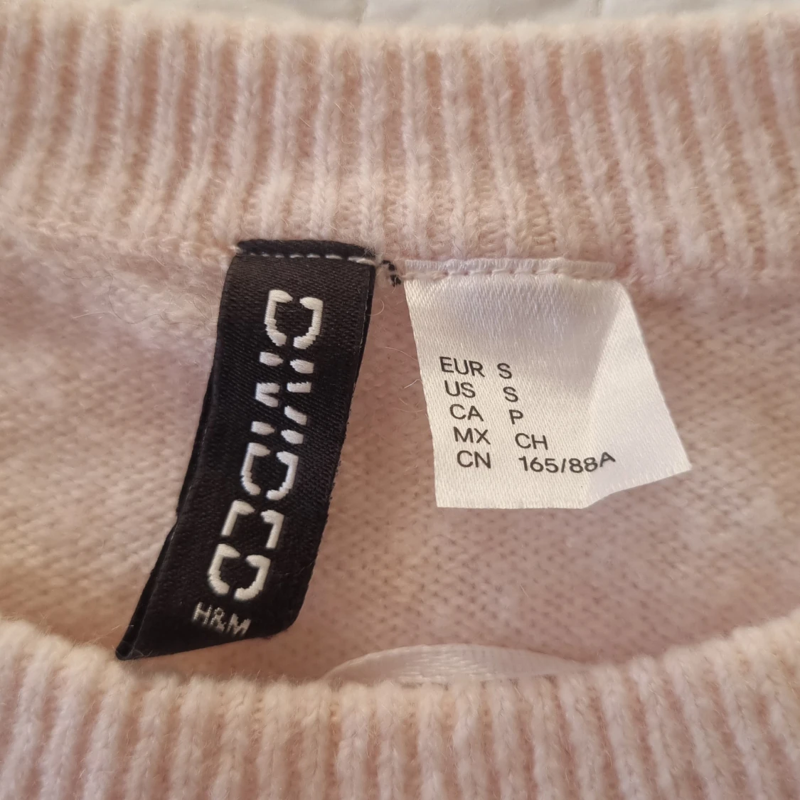 Ljusrosa stickad tröja från H&M - 1