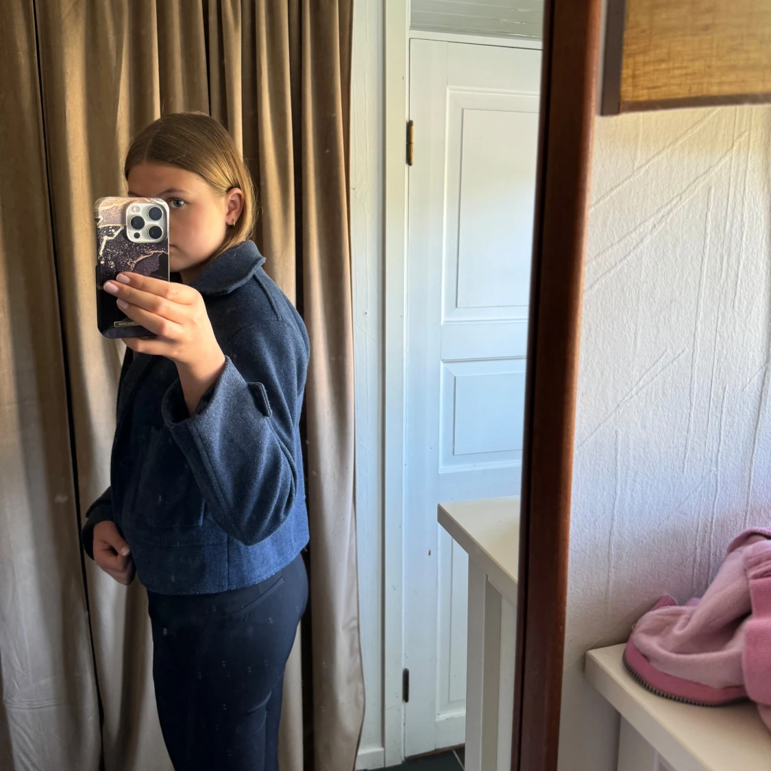 Marinblå kappa från lager 157 - 90