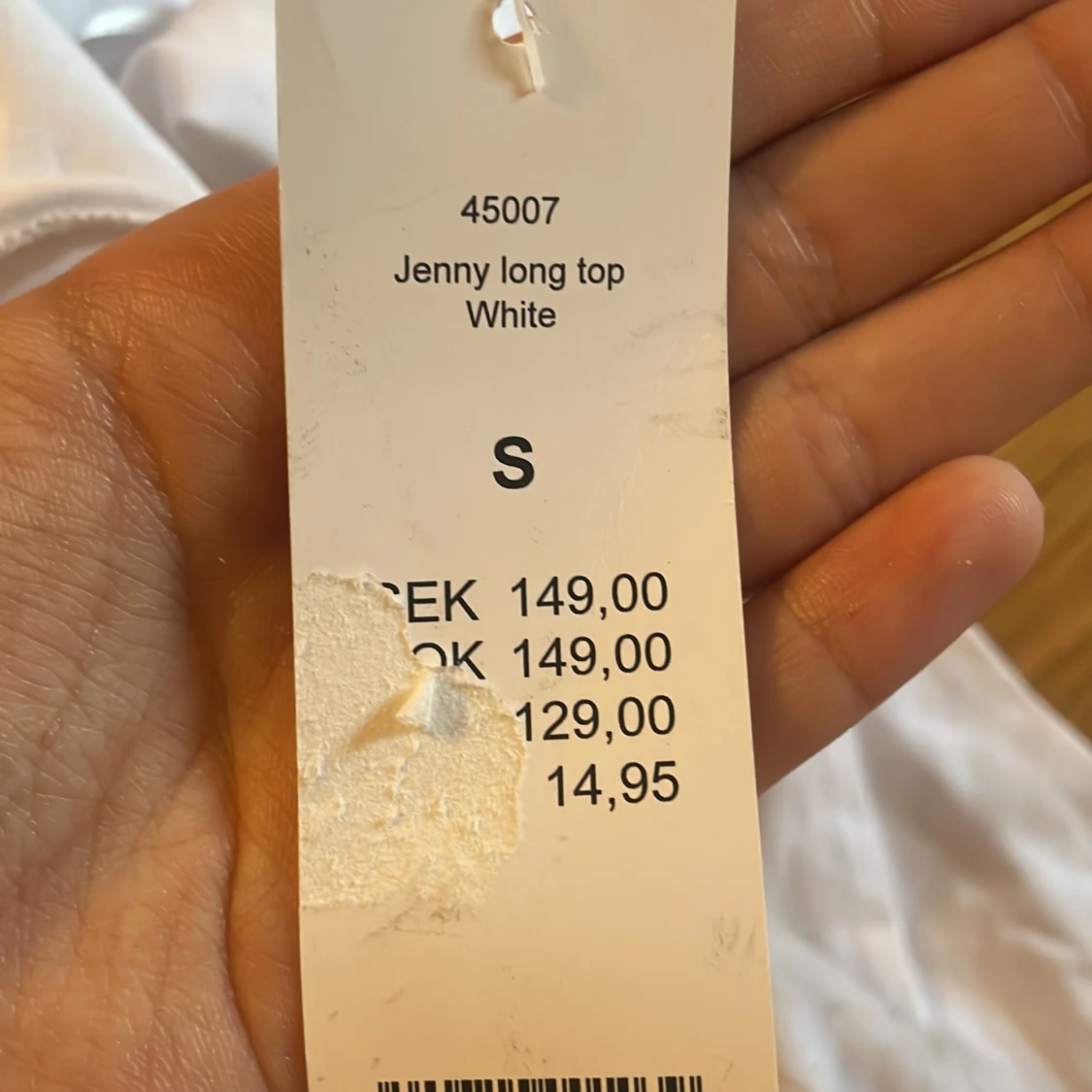 Vit långärmad tröja  - 91