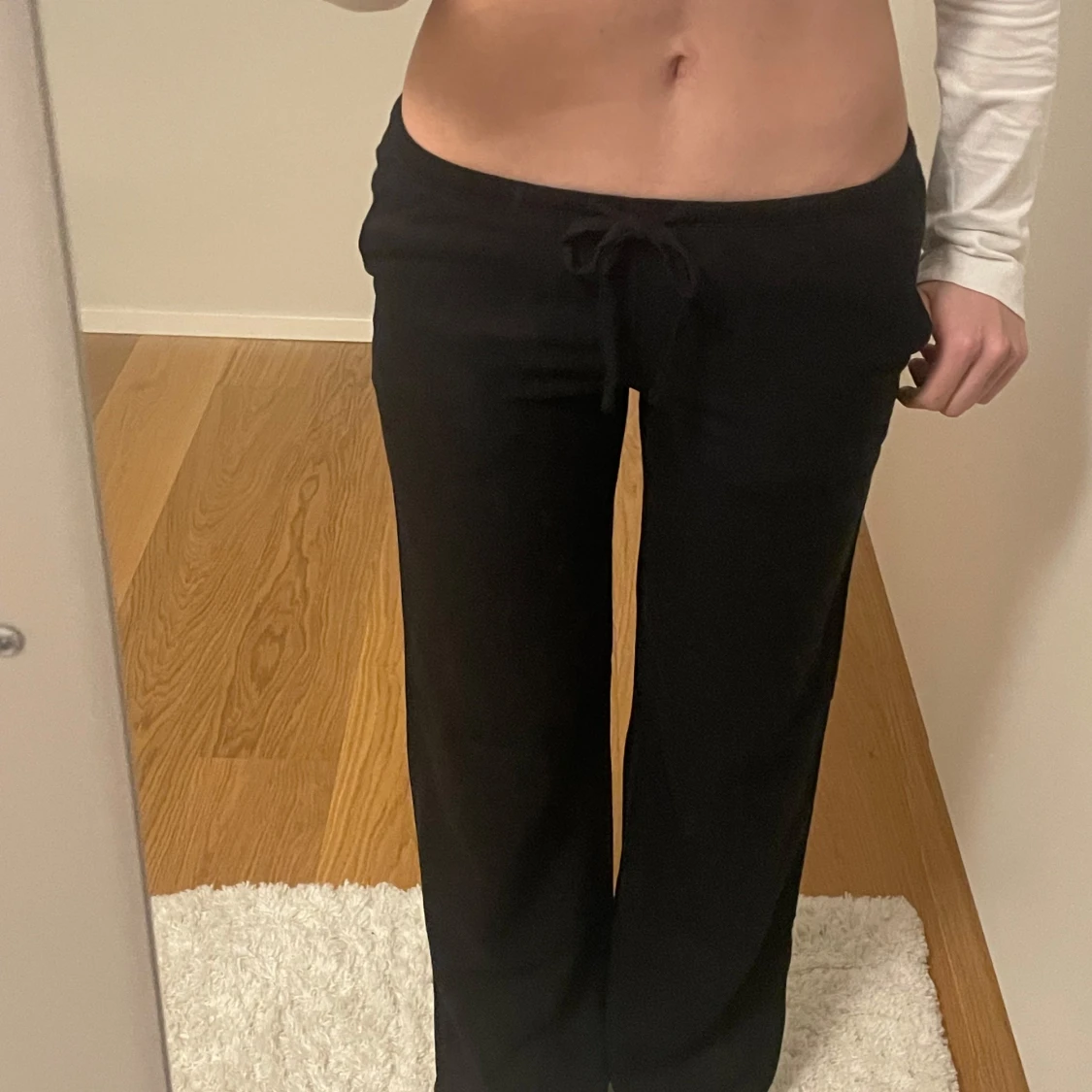 Svarta linnebyxor  - 90