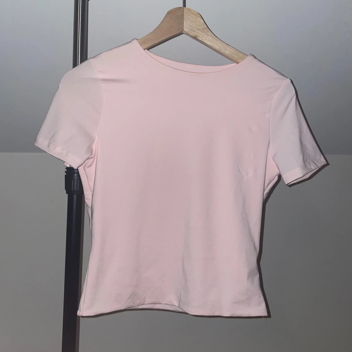 Ljusrosa kortärmad topp