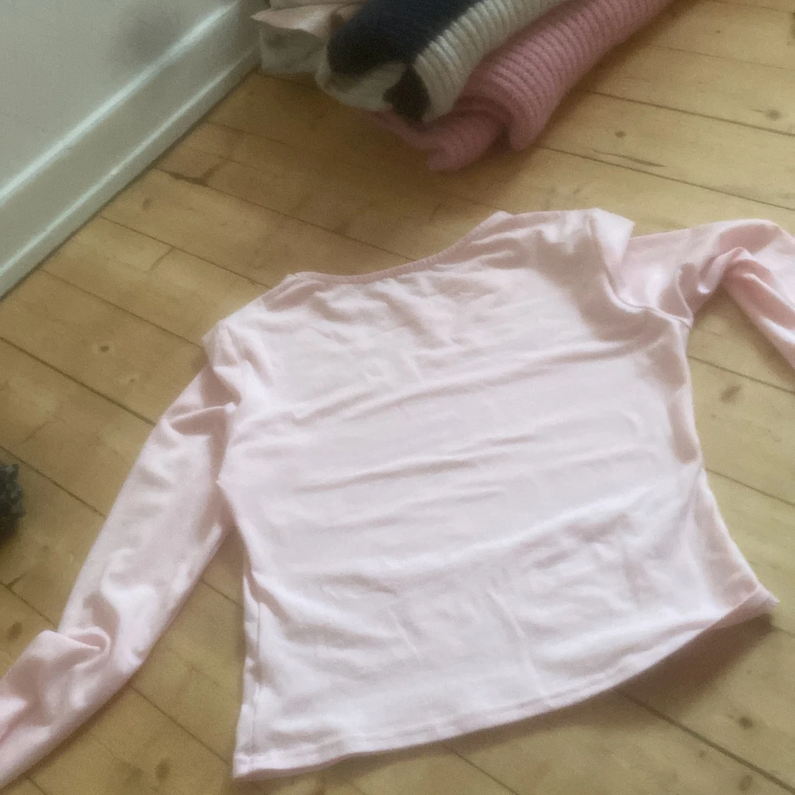 Ljusrosa långärmad topp - 90