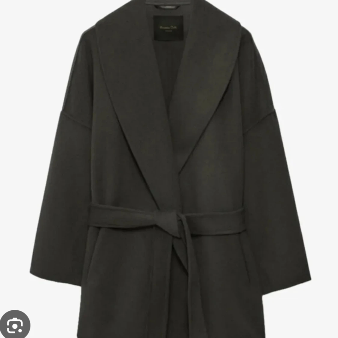Mörkgrå kappa med bälte - 90