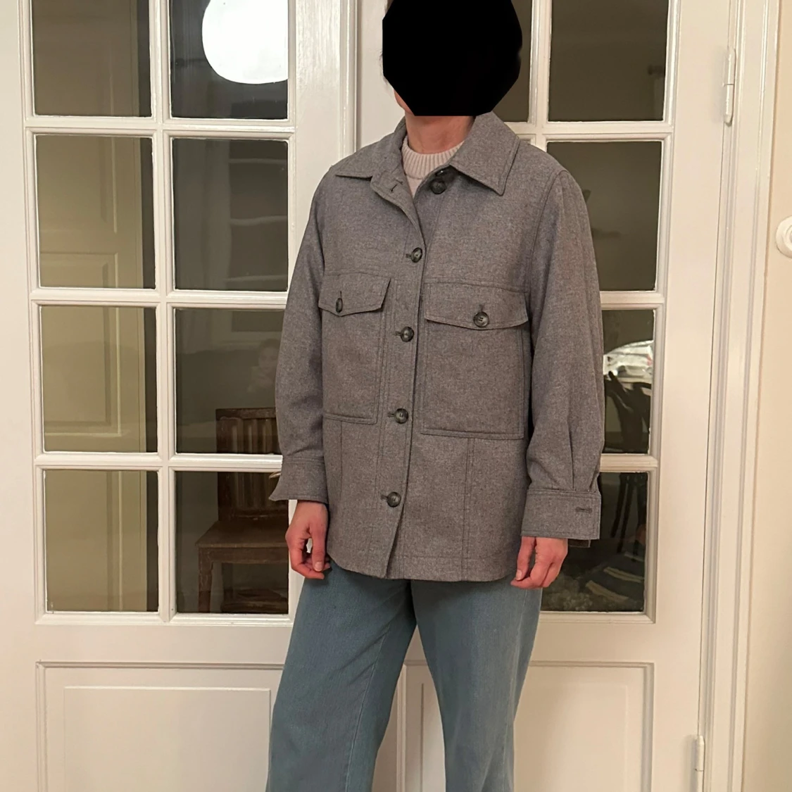 Grå ulljacka från H&M - 92