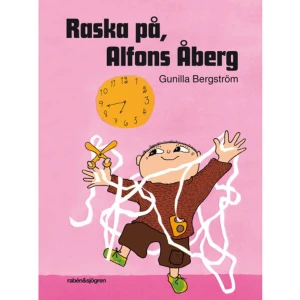 Raska på, Alfons Åberg! (bok, kartonnage) -   Format Kartonnage   Omfång 32 sidor   Språk Svenska   Förlag Rabén &amp; Sjögren   Utgivningsdatum 2009-03-27   Medverkande Gunilla Bergström   Medverkande Gunilla Bergström   ISBN 9789129671254  