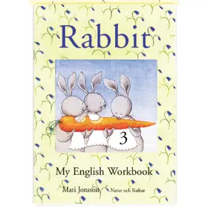 Rabbit-serien består av elva böcker som kompletterar lärarledd undervisning i nybörjarengelska. Eleverna får i Rabbit öva att läsa och skriva engelska ord, enklare fraser och uttryck. Rabbit fk-åk 5 Åtta böcker som kompletterar lärarledd undervisning i nybörjarengelska. Instruktioner på engelska och svenska hjälper eleverna att arbeta på egen hand. Nybörjarna startar med enkla siffer- och ordövningar i Rabbit 1. När de arbetar vidare med böckerna i tur och ordning bygger de systematiskt upp sitt ordförråd. Rabbit har fått nya kompisar! Den populära Rabbit-serien har växt. Böckerna har samma upplägg som de tidigare och är ett utmärkt komplement till den lärarledda undervisningen. Rabbit Animals vänder sig till nybörjarna, som på ett lekfullt sätt får möta enkla ord och uttryck. I Friends ökar svårighetsgraden något och i Hello! är upplägget sådant att barnen på ett enkelt sätt efter arbetet i boken kan göra sina egna små sketcher om de områden som de arbetat med.    Format Häftad   Omfång 32 sidor   Språk Svenska   Förlag Natur & Kultur Läromedel och Akademi   Utgivningsdatum 1999-02-03   ISBN 9789127663787  