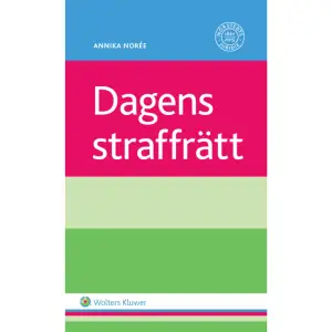 Dagens straffrätt ger dig en snabb överblick över ämnet. Du kan vara en blivande jurist, en polisaspirant eller en praktiker. Boken har du användning av både vid den lärarledda undervisningen och vid självstudier. Den kan ge dig en daglig dos straffrätt, den kan läsas i ett enda svep, den kan komma till nytta vid repetition eller som en liten uppslagsbok. Valmöjligheterna är många. Här får du raka svar på allmänna frågor om brott och straff. Enkelt uttryckt: Vad är brottsligt? Och hur vet man det? Boken har utrymme för egna anteckningar.    Format Häftad   Omfång 191 sidor   Språk Svenska   Förlag Wolters Kluwer   Utgivningsdatum 2016-11-01   ISBN 9789139208204  