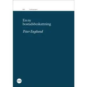 Bostaden är av flera skäl viktig för oss alla. Hur bostäder beskattas har stor betydelse för både bostadspriser och boendekostnader, vilket i sin tur påverkar fördelningen av inkomst och förmögenhet. Skatten på bostäder tillhör därmed de mest kontroversiella delarna av skattesystemet. I denna rapport tar nationalekonomen Peter Englund ett helhetsgrepp på bostadsbeskattningen. Han beskriver skattens historiska utveckling och förklarar hur dagens avgifter och skatter på småhus, bostadsrätter och hyresfastigheter fungerar. Han ger även förslag på hur en ny neutral och mer förutsägbar bostadsbeskattning kan utformas. Rapporten ges ut inom ramen för SNS forskningsprojekt Skatter i en globaliserad värld. Peter Englund är professor emeritus i nationalekonomi vid Handelshögskolan i Stockholm och Uppsala universitet.    Format Häftad   Omfång 119 sidor   Språk Svenska   Förlag SNS Förlag   Utgivningsdatum 2020-10-13   ISBN 9789188637475  