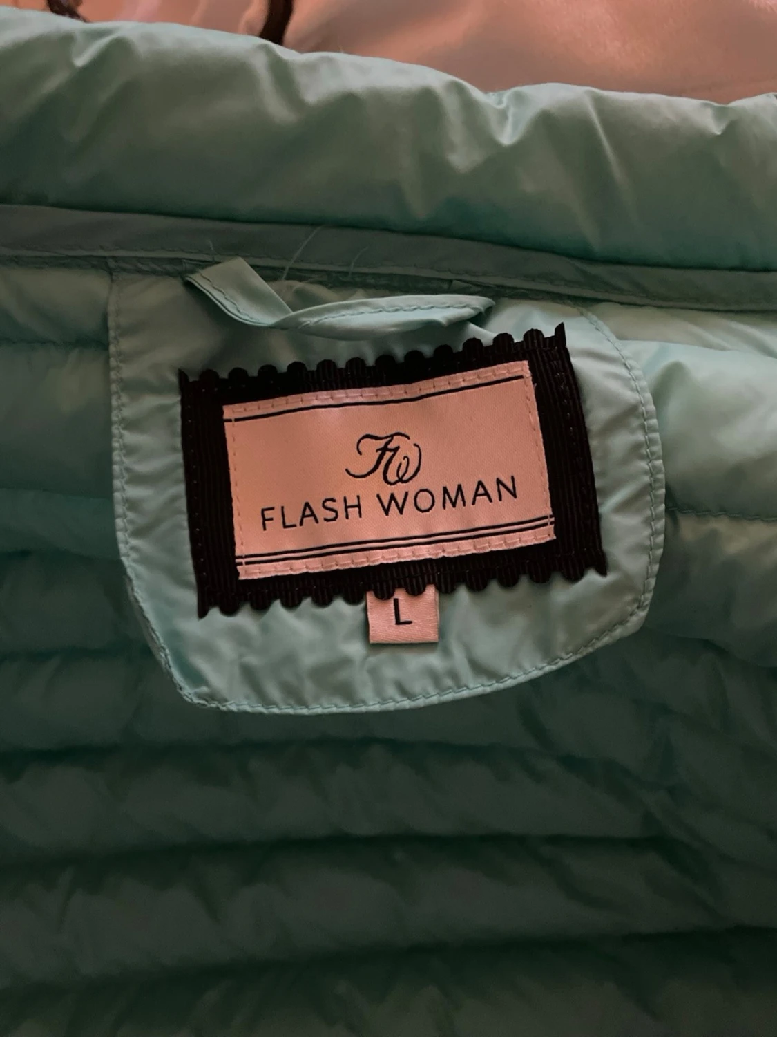 Turkos pufferjacka med dragkedja - 4