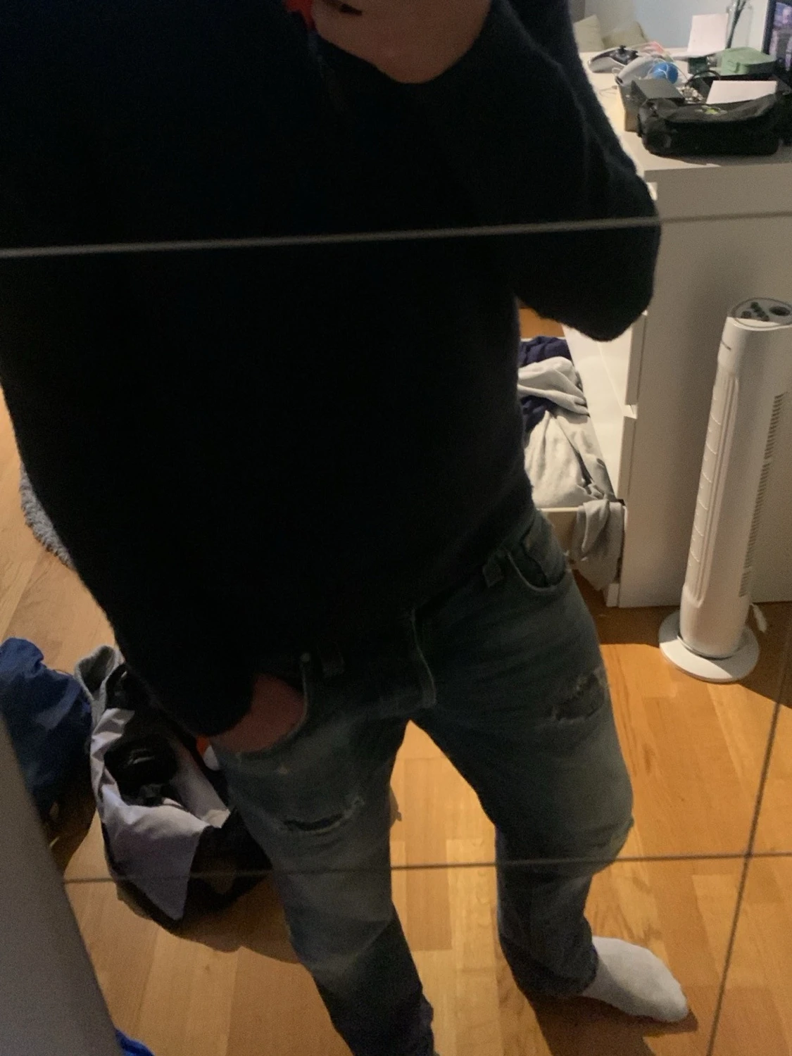 Mörkblå hoodie från Pier One - 3