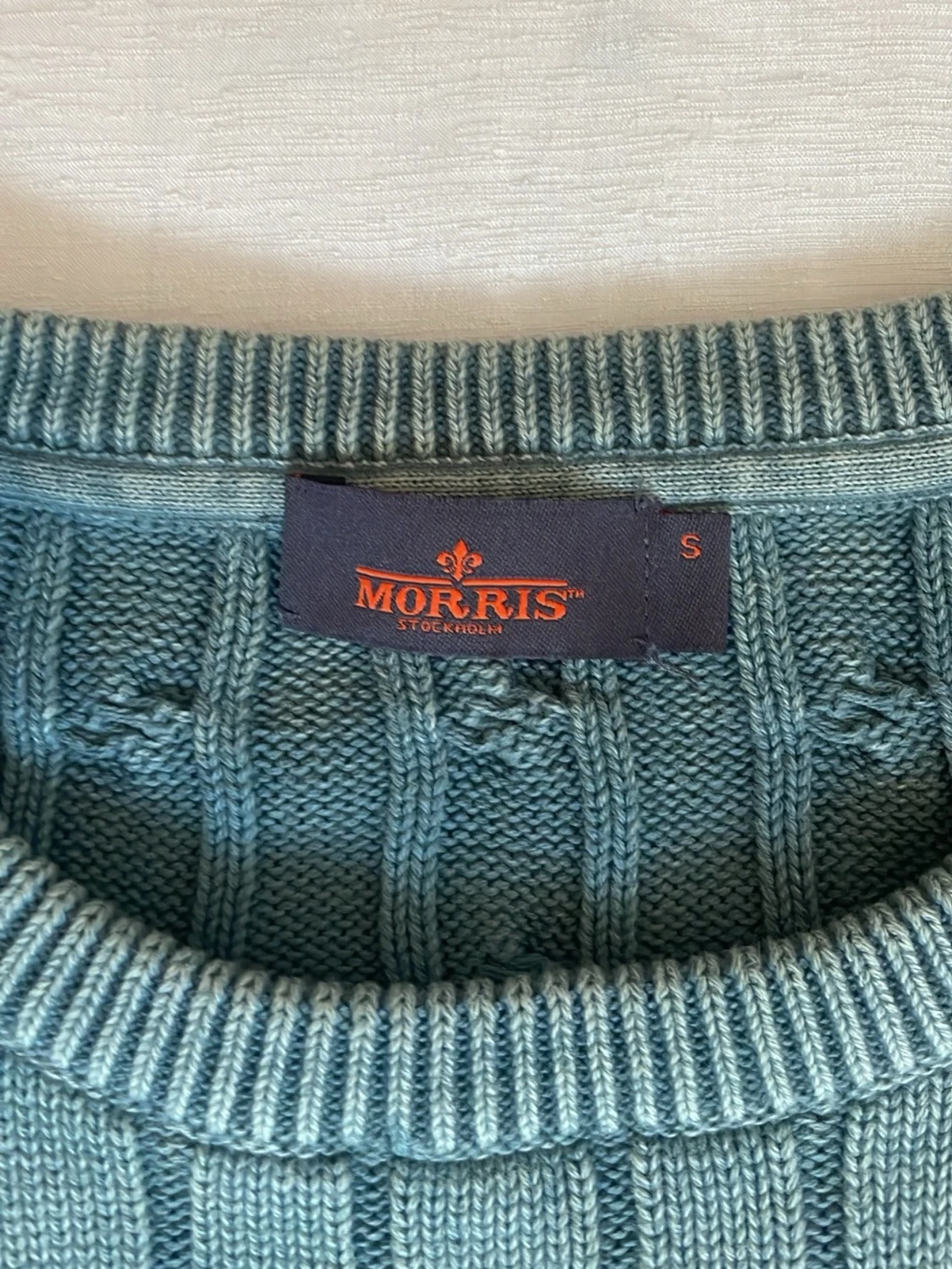 Grön kabelstickad tröja Morris | S - 3