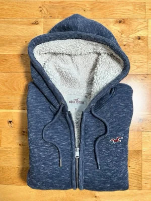 Vintage Hollister hoodie (y2k modell) - Säljer nu denna fodrade Hollister hoodien. Hoodien är i väldigt bra skick och ganska varm vilket är perfekt nu till våren. Storlek M och modellen på bilden är 183 och väger 67 kilo. Skriv vid mer funderingar:)