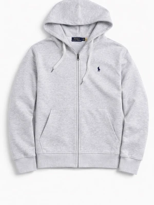 Grå zip hoodie från Polo Ralph Lauren - Snygg ljusgrå hoodie med dragkedja från Polo Ralph Lauren. Klassisk design med huva och vita dragsnören, två stora fickor fram och den ikoniska mörkblå loggan broderad på bröstet. Tillverkad i mjuk bomullsblandning för maximal komfort.