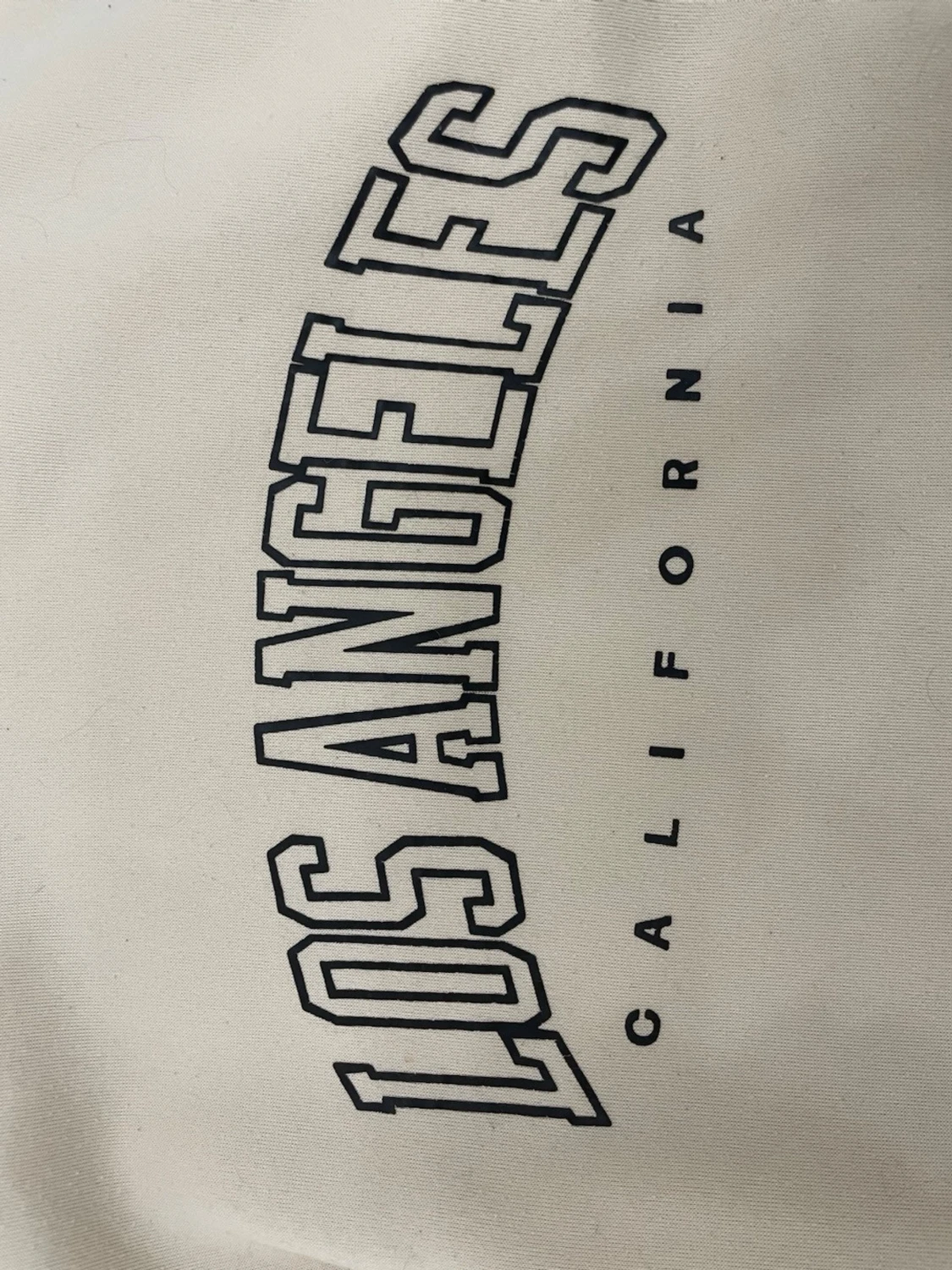 Beige hoodie med Los Angeles-tryck - 1