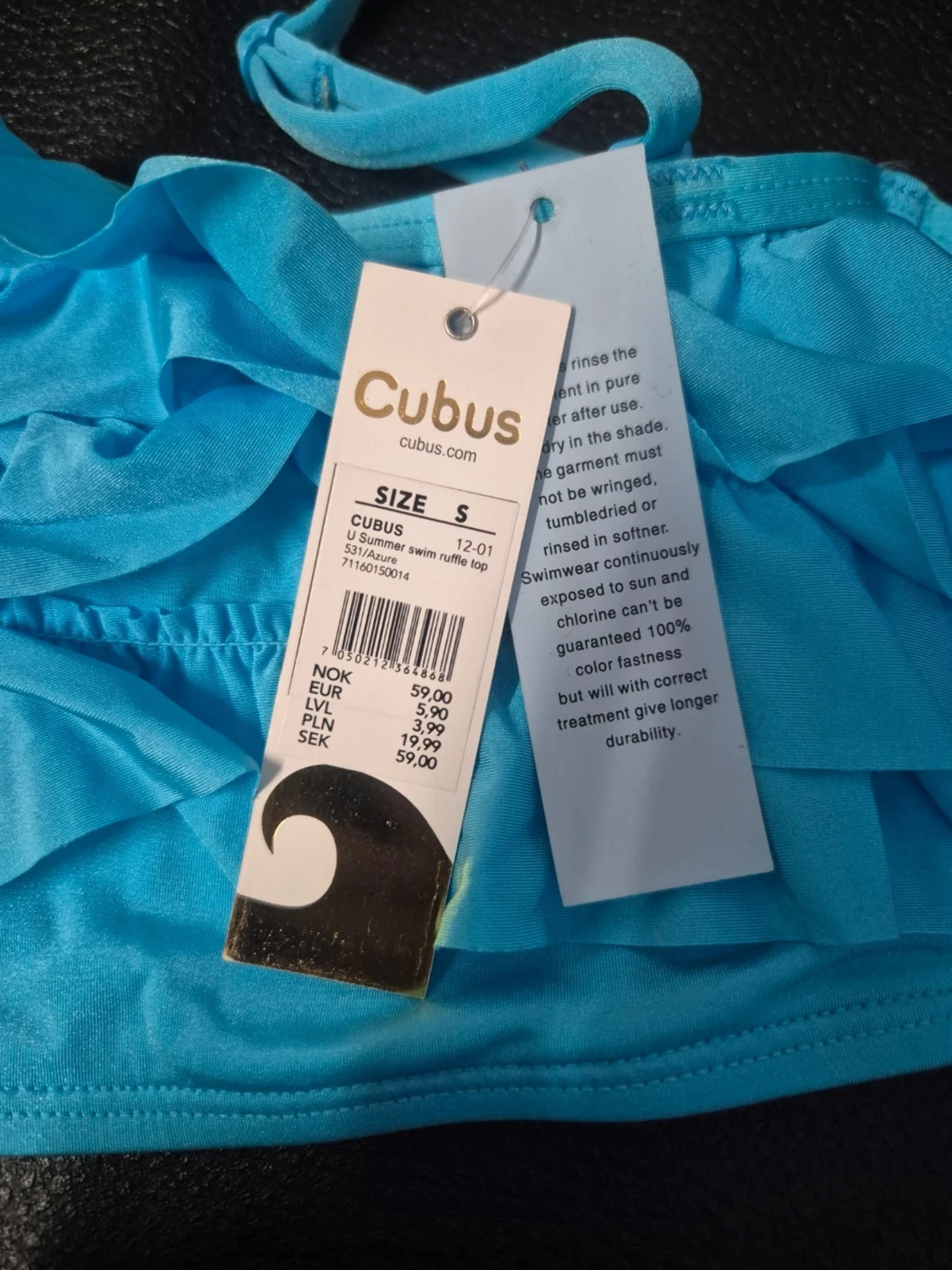 Turkos bikini med volangdetaljer Cubus S - 3