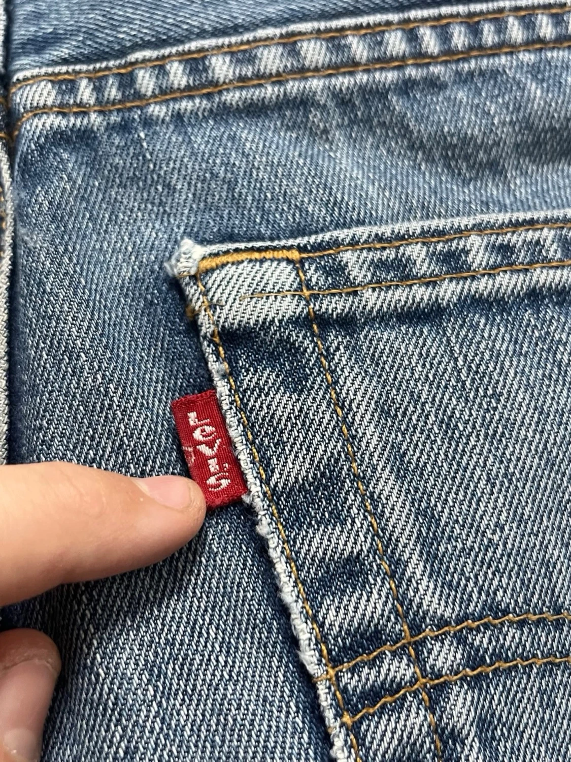 Levi's 507 blå raka jeans W34 L34 - 2