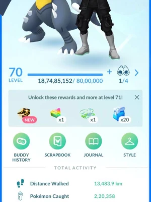 Pokémon GO konto level 60 - Säljer nu ett Pokémon GO-konto på level 60 pga att jag har tappat intresset kontot har över 2,2 miljoner fångade Pokémons. Kontot är skapat 2021 och har lagt ner väldigt mycket tid och pengar på det bara att höra av er vid intresse!