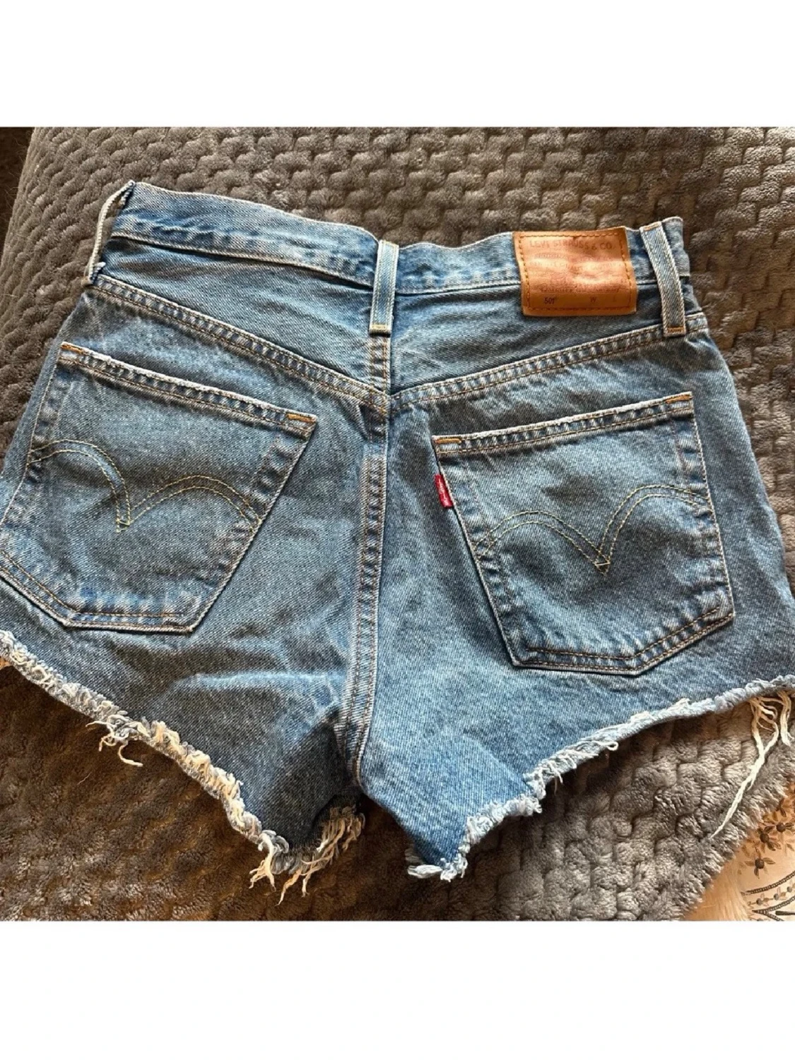 Levi's ljusblå denimshorts - 3