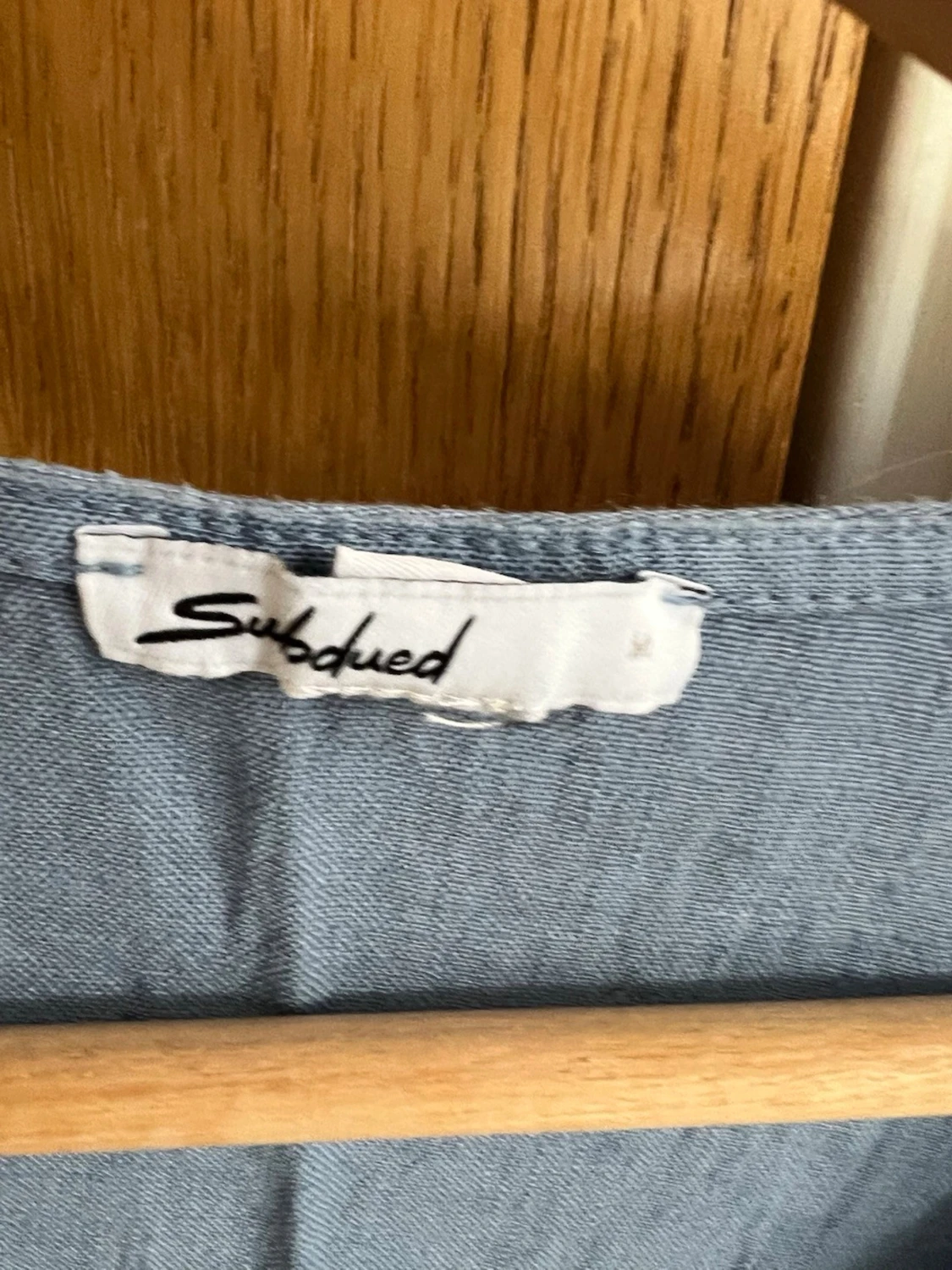 Blå croppad topp i linne, från Subdued - 1