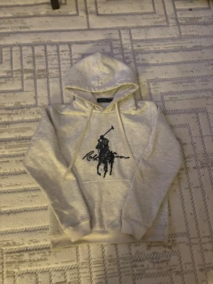 Grå/vit hoodie - Ganska ny använt ett par gånger och har inga skador