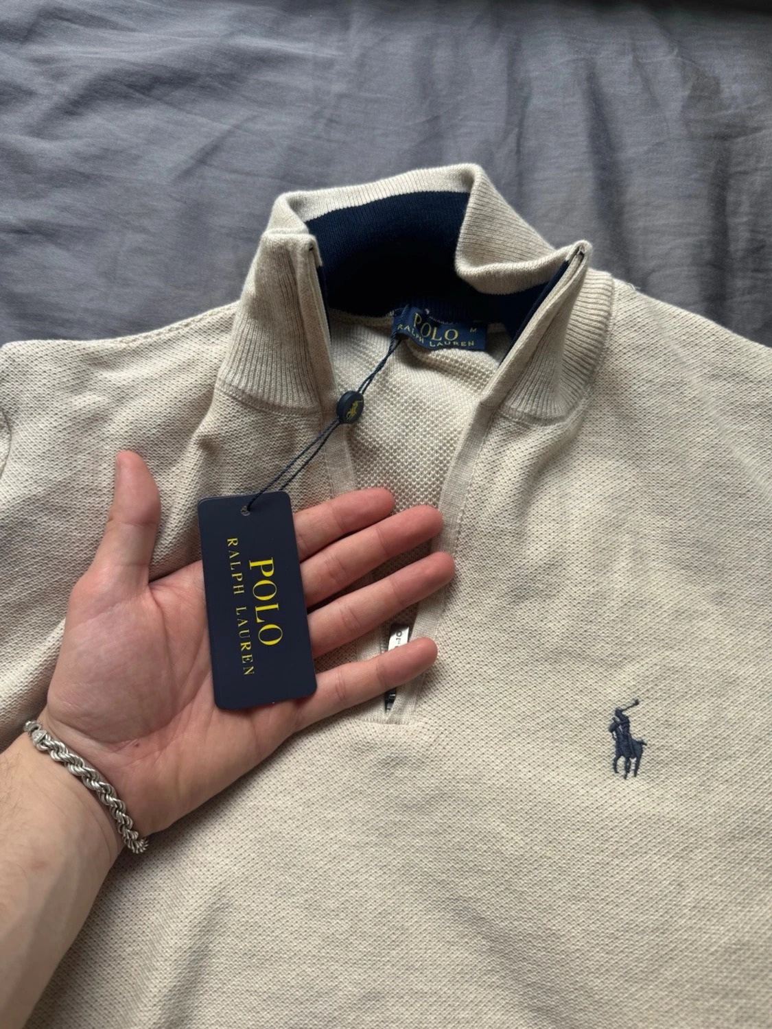 Beige halvzip-tröja från Polo Ralph Lauren - 1