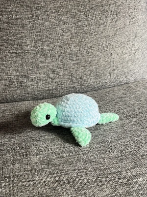 Virkad sköldpadda  - Handgjord virkad söt liten sköldpadda 