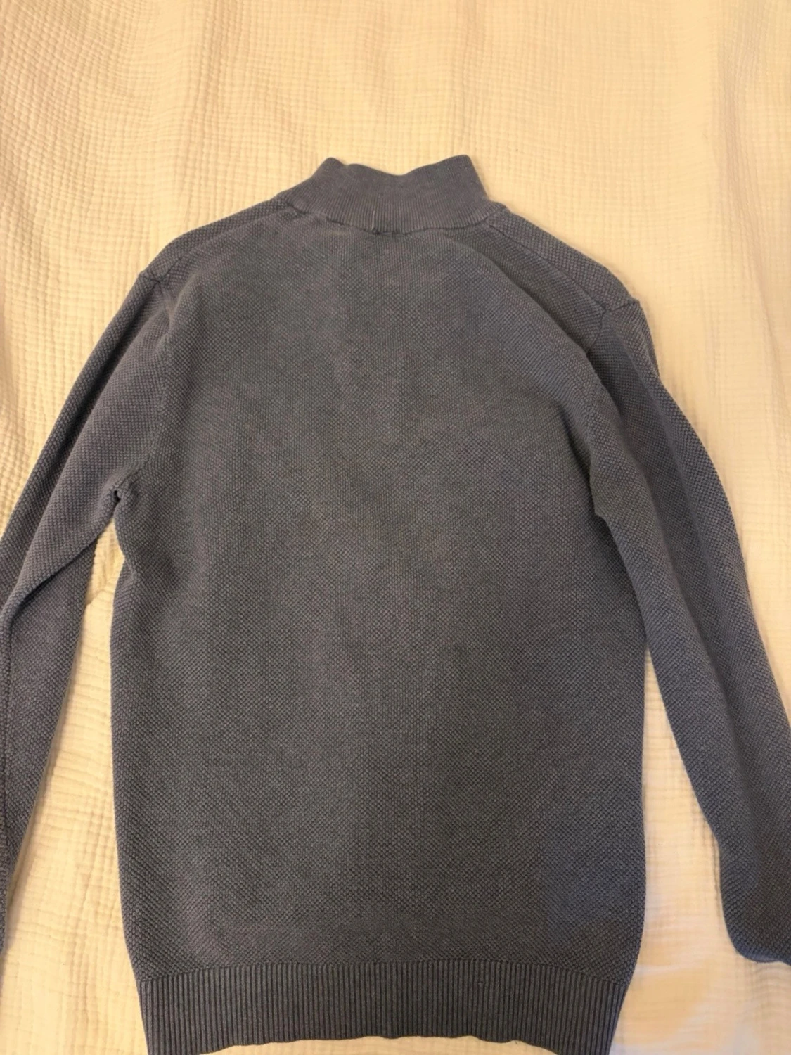 Blå halv zip - 1