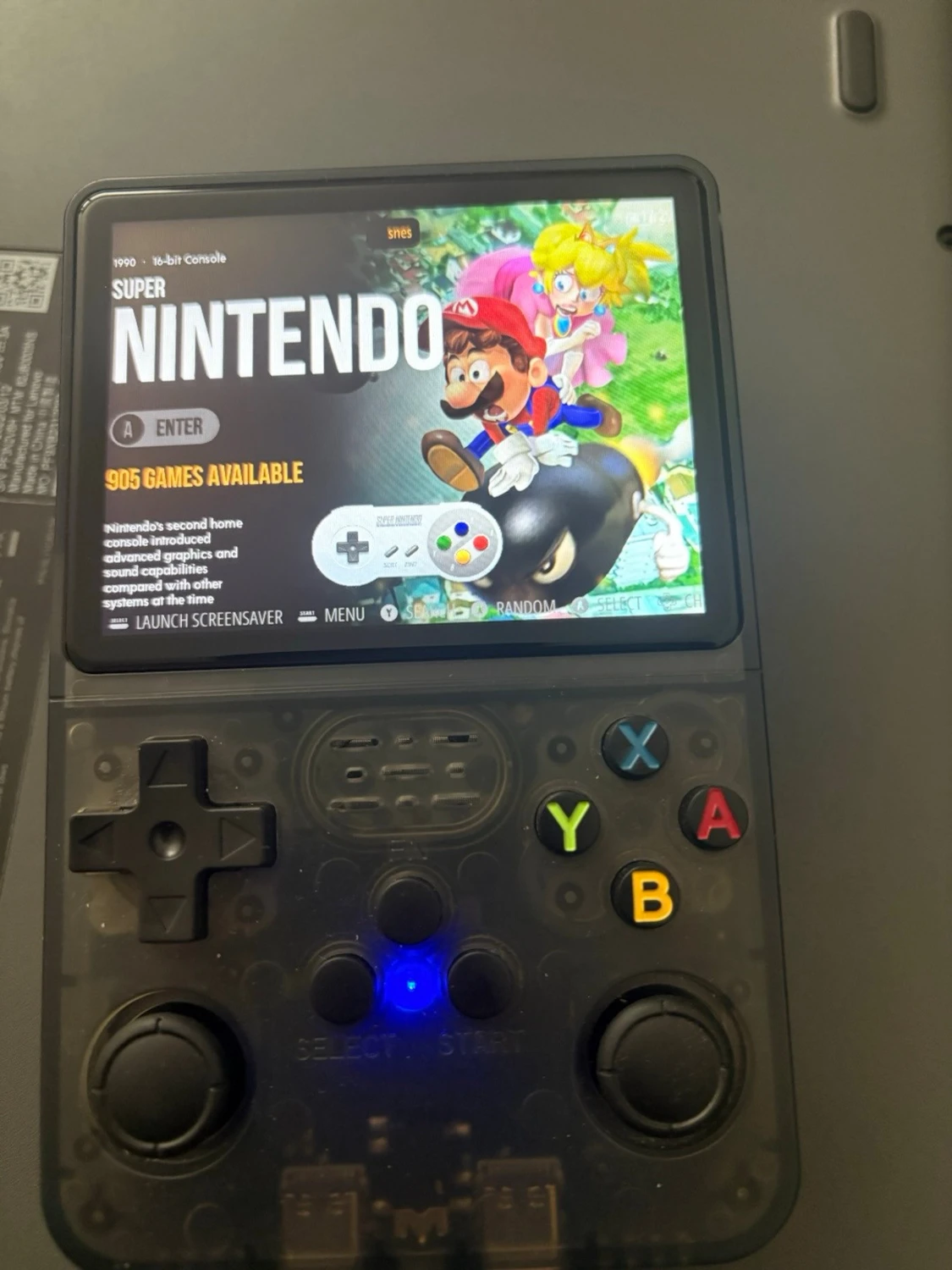 Handhållen retro spelkonsol svart - 1