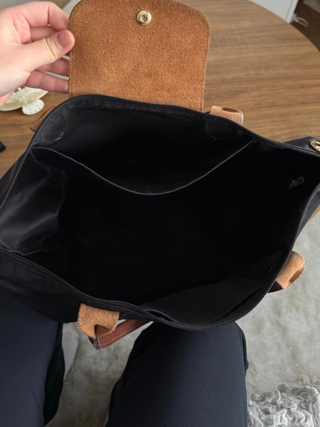 Svart Longchamp Le Pliage handväska - 6