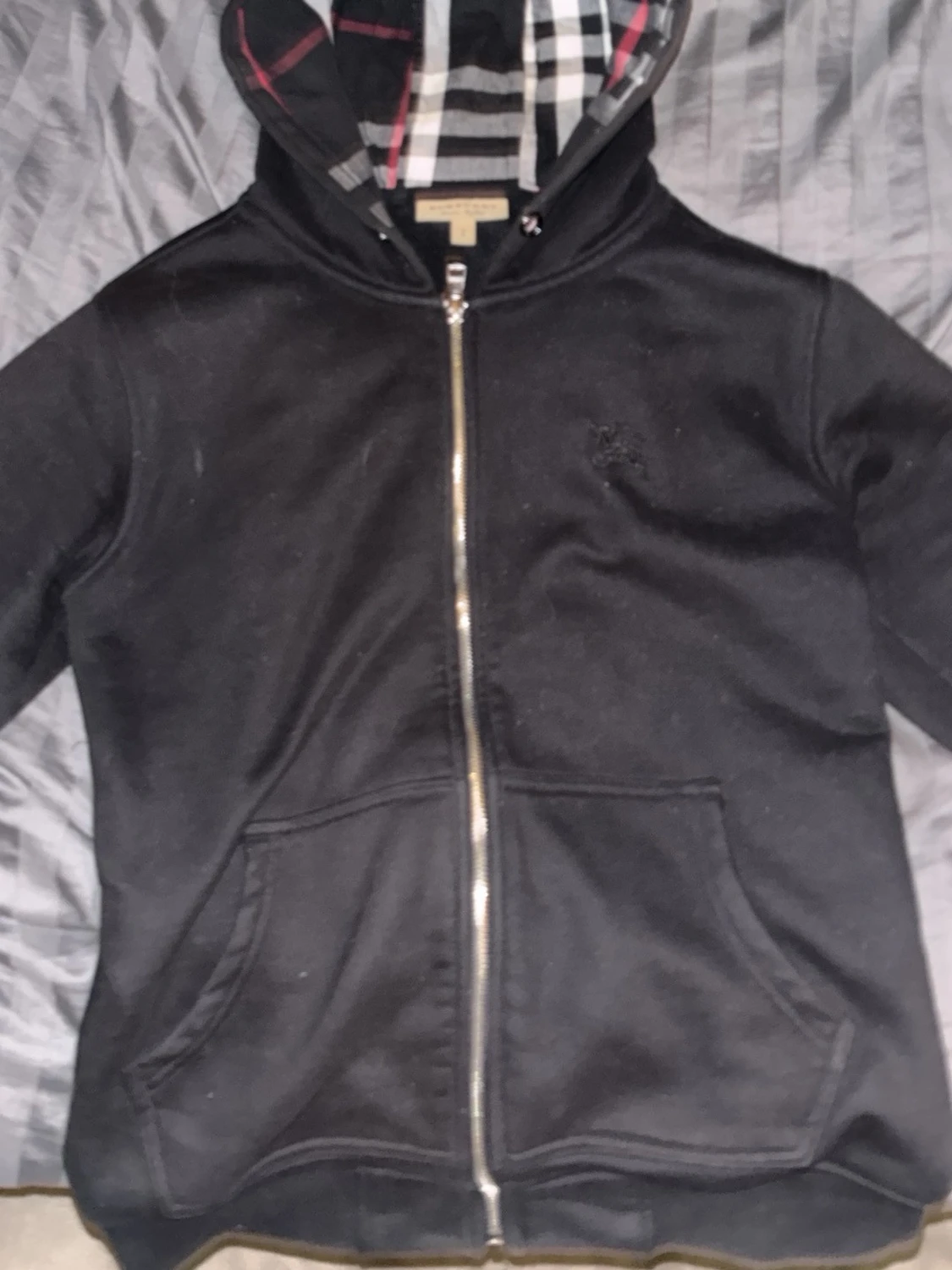 Svart ullkappa från Burberry - 3
