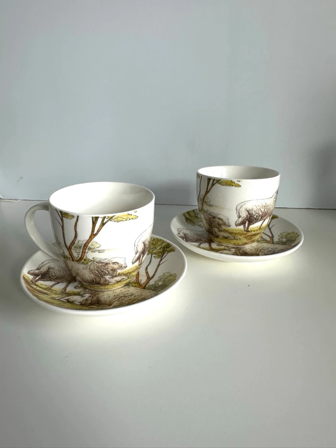 Lefard- Koppar med fat och fårmotiv - 2-pack - 6