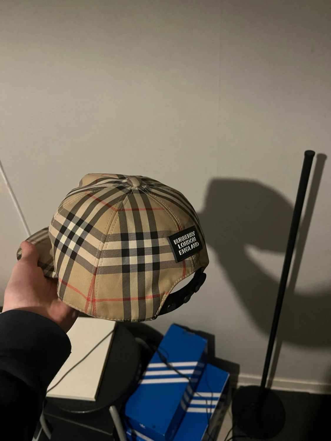 Burberry beige rutig keps - 1