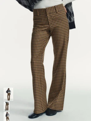 Bruna rutiga manchesterbyxor - aldrig använda, strl S