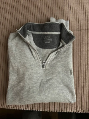 Ralph lauren tröja - Ralph lauren zip, grå, storlek M