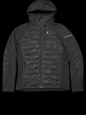 Svart pufferjacka med huva från Peak Performance - Snygg svart pufferjacka från Peak Performance med huva och dragkedja framtill. Jackan har quiltade partier, släta ärmar och en bröstficka med dragkedja. Perfekt för kalla vinterdagar och riktigt skön passform.