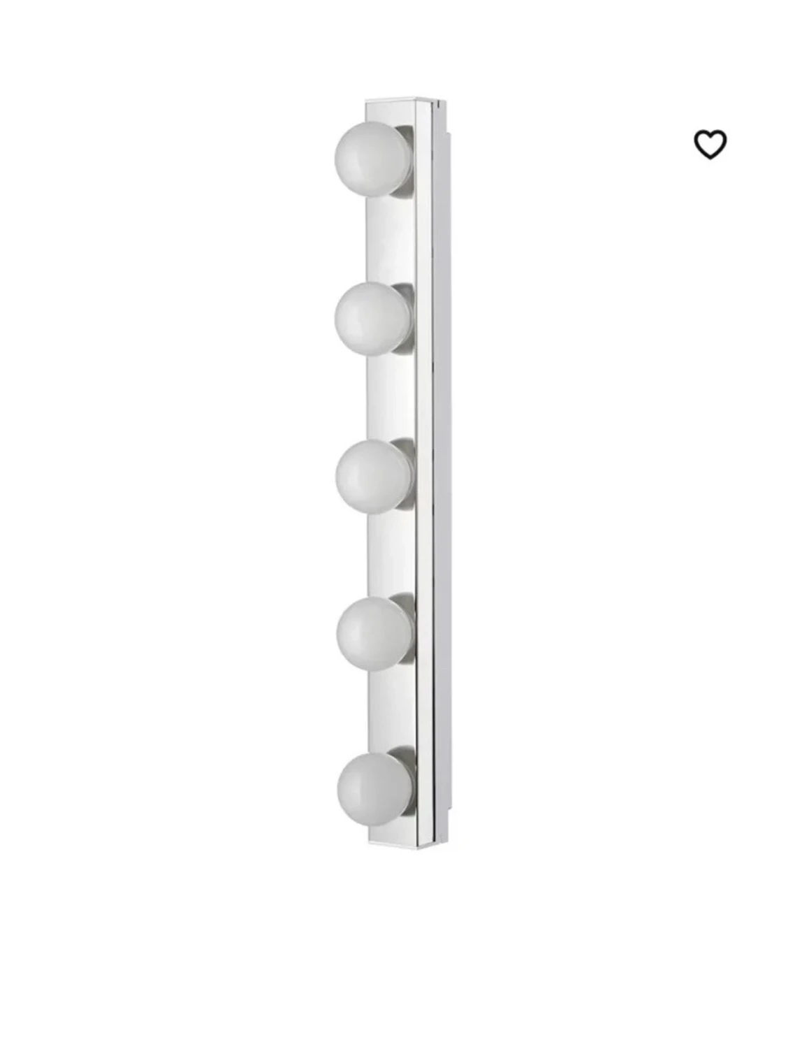 Sminkspegel med LED-lampor i silver