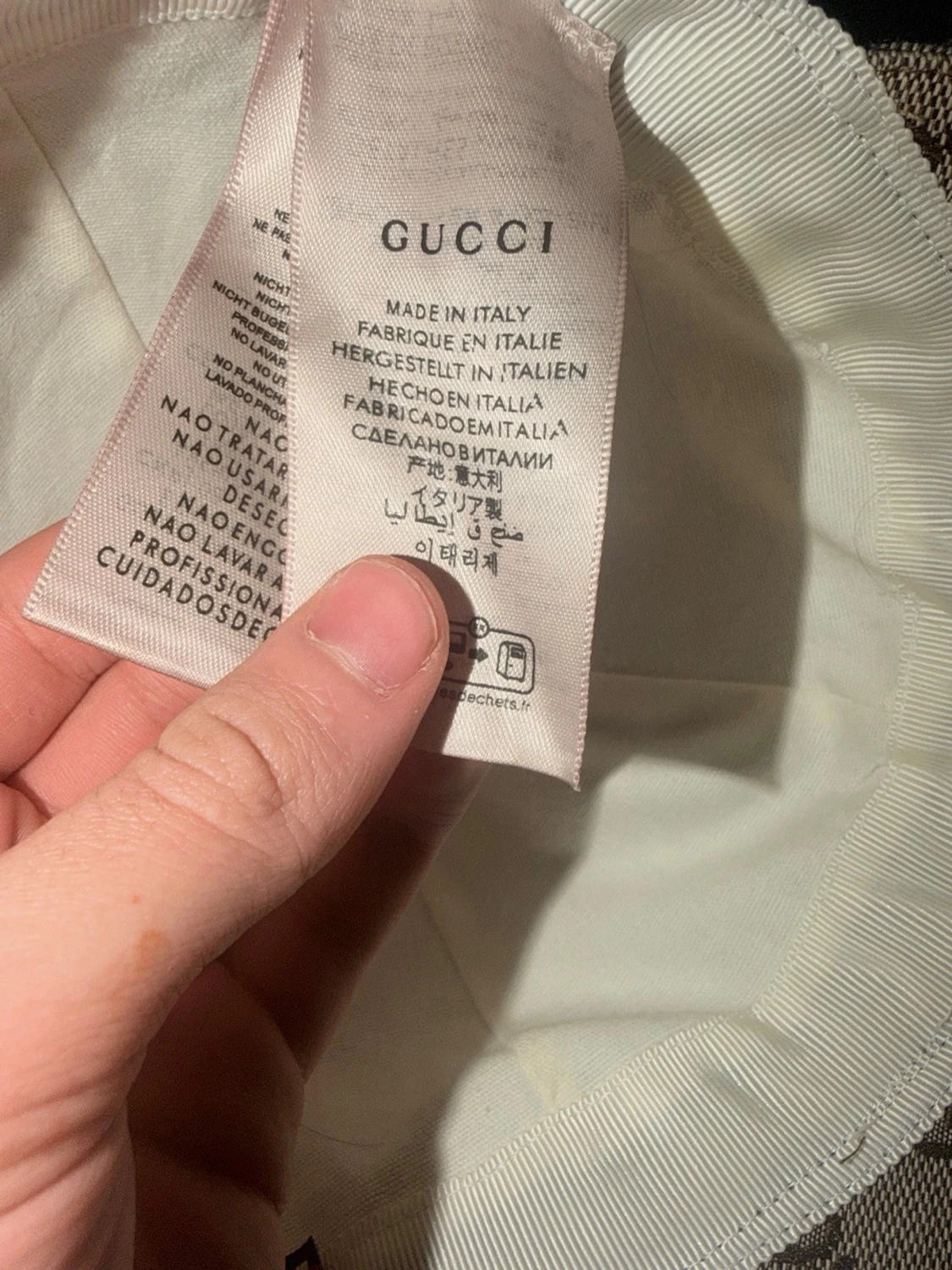 Gucci beige keps med GG-mönster - 3