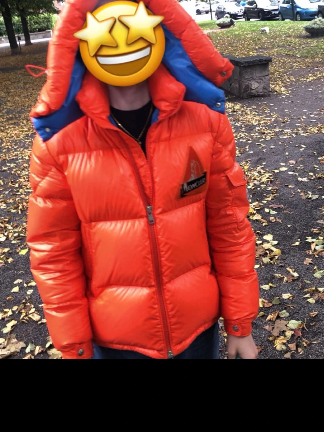 Orange pufferjacka Moncler Wilson - 1